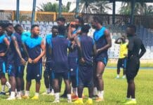 Rivers United vs Etoile Filante lineups, 3 predictions – CAF Confederation Cup Rivers United players during training
