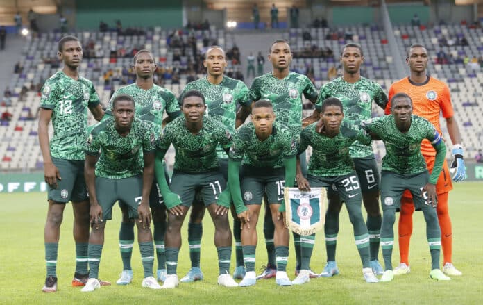 Football - 2023 Under 17 Africa Cup of Nations - Quarterfinal - Nigeria v Burkina Faso - Algiers - Algeria nigeria under 17 side at the CAF Nations Cup 2023