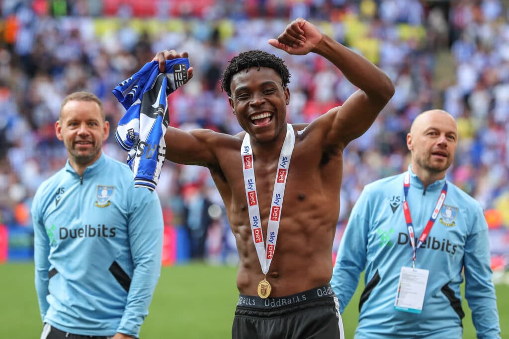 Who is Fisayo Dele-Bashiru? 6 things you need to know about new Super Eagles player 2 Fisayo Dele-Bashiru #17 of Sheffield Wednesday celebrates their win and promotion to the Championship