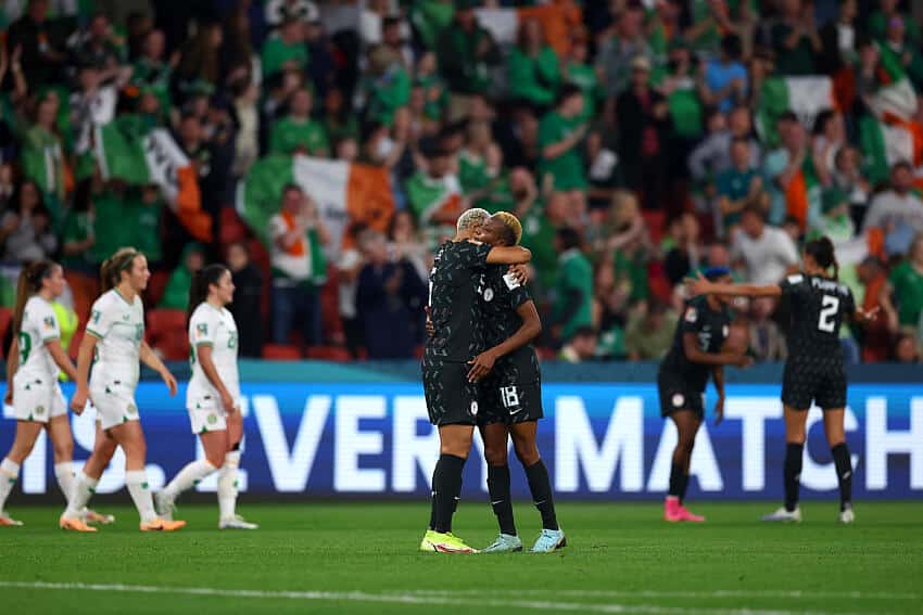 Super Falcons beware - Lauren James isn't the only hurdle in the Round of 16 1 Super Falcons captain Onome Ebi embraces Halimatu Ayinde