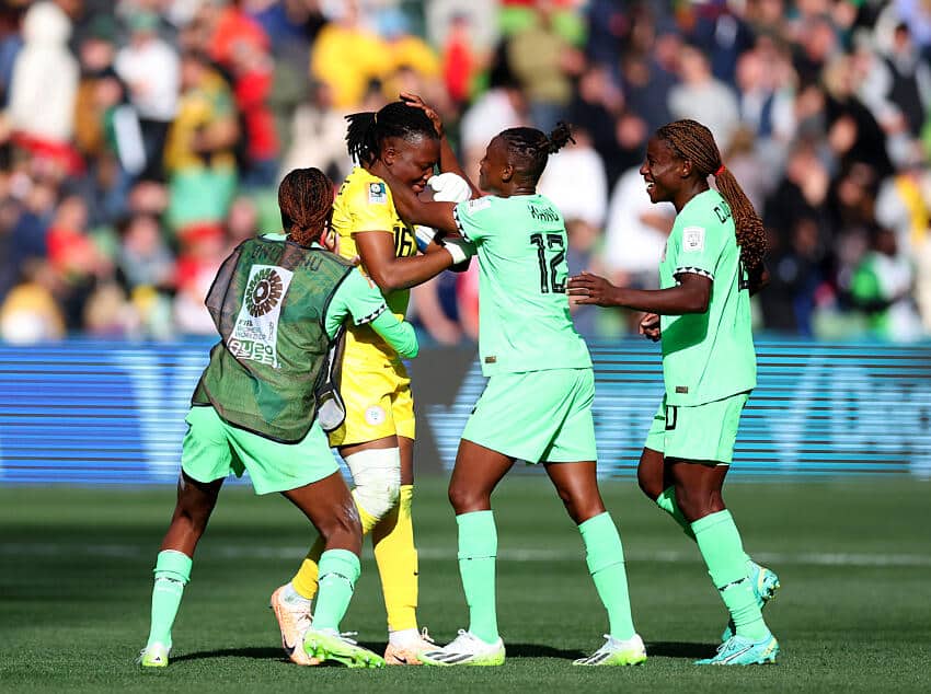 Luck on Super Falcons' side as the Matildas report three players missing 1 Super Falcons celebrate Chiamaka Nnadozie