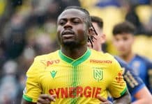 Super Eagles winger tops Ligue 1 assists charts, beats Auba and Dembele Super eagles winger moses simon shining for Nantes