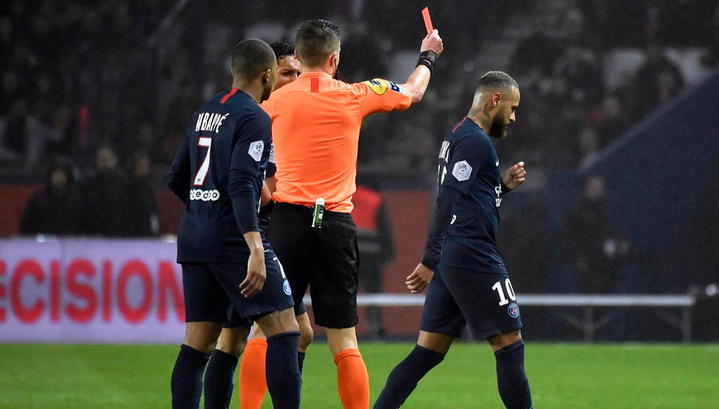 Neymar Red Carded As PSG Beat Bordeaux In Ligue 1 Neymar Red Carded PSG