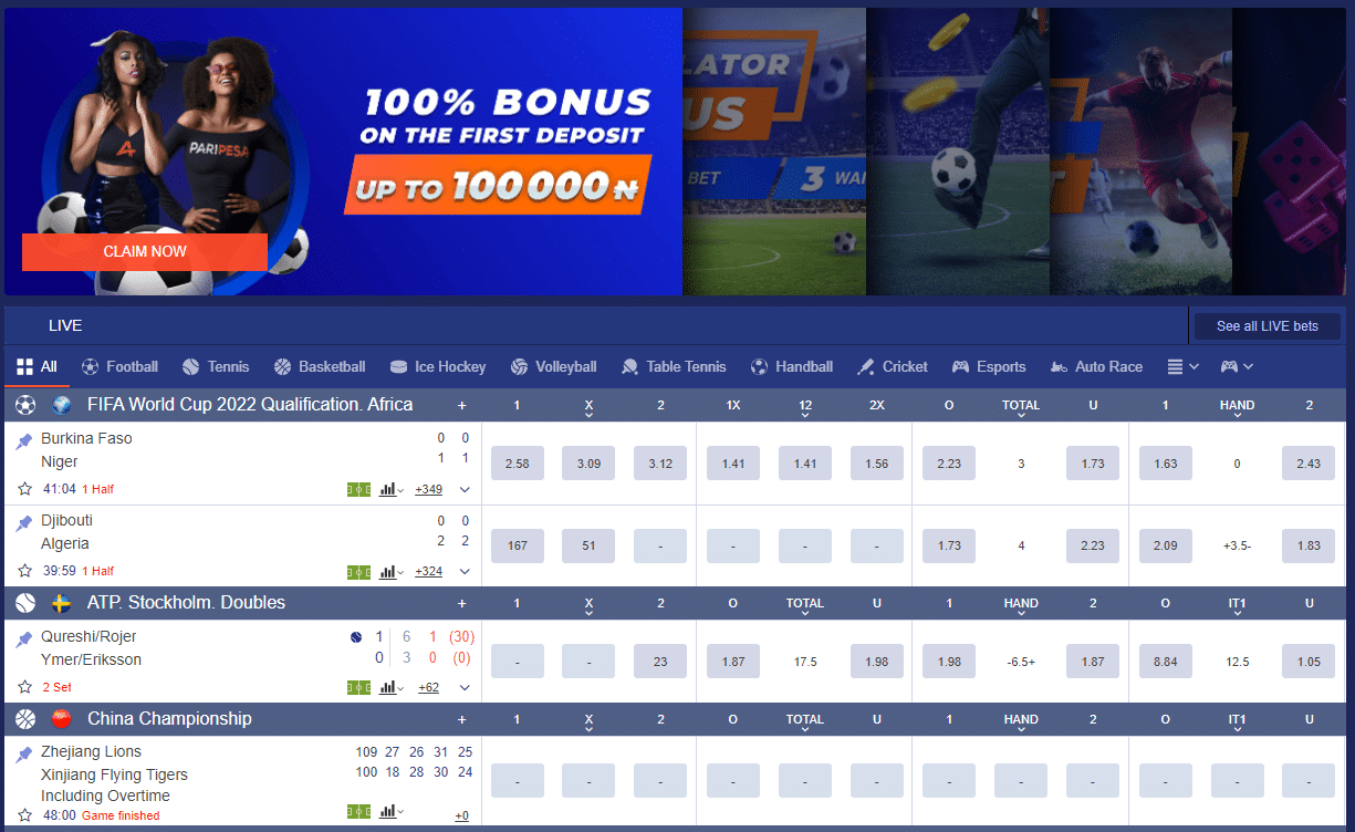 paripesa sportsbook Best betting sites in Nigeria